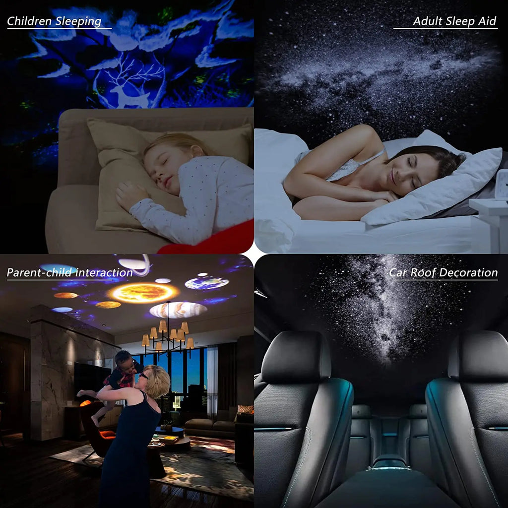 Planetarium Galaxy Projector (360° + Remote)
