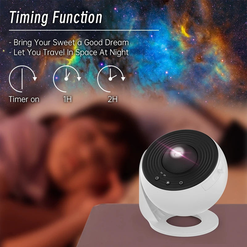 Planetarium Galaxy Projector (360° + Remote)