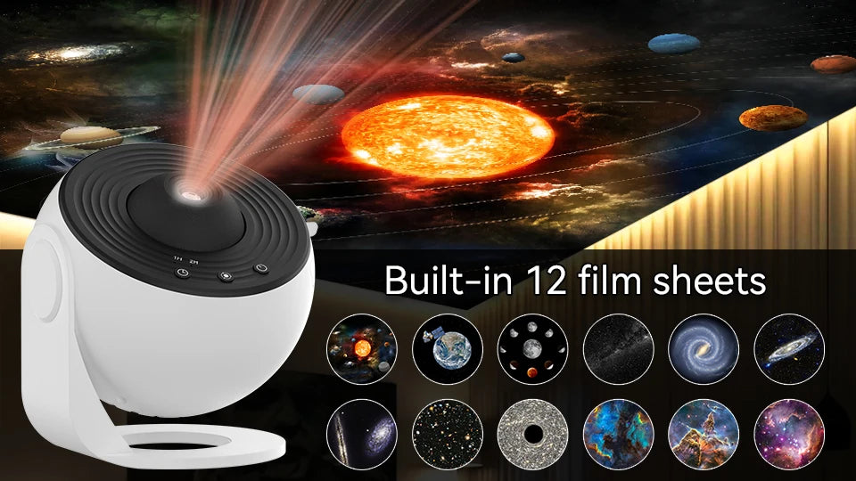 Planetarium Galaxy Projector (360° + Remote)