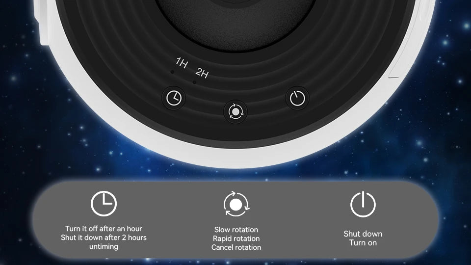 Planetarium Galaxy Projector (360° + Remote)