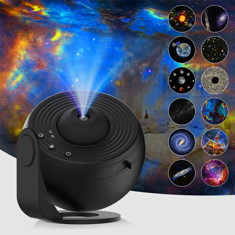 Night Light Galaxy Projector – 360° Starry Sky • Rotating Planetarium Lamp