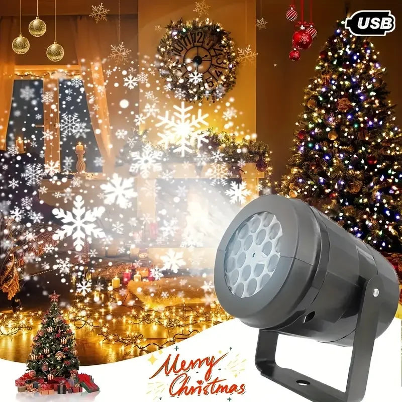 2025 LED Snowflake Projector – Outdoor/Indoor Christmas Light • Snowfall Spotlight