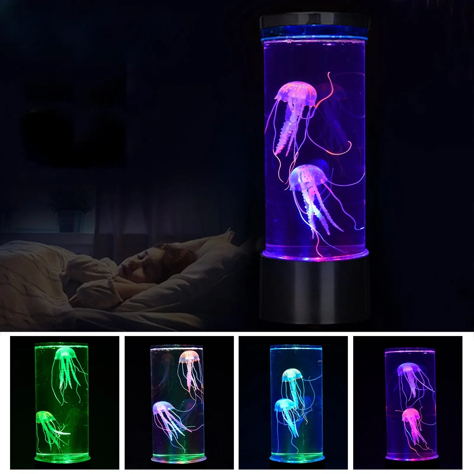 Jellyfish Mood Lamp (Color-Changing + Remote)