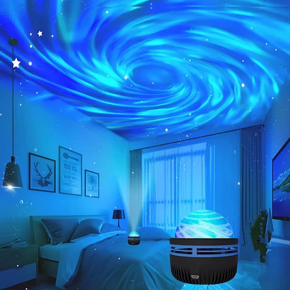 Galaxy Sky Projector – Colorful LED Star Light • Bedroom & Kids Night Lamp