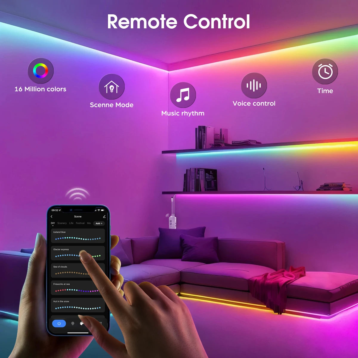 RGBIC LED Strip (App + Music Sync)