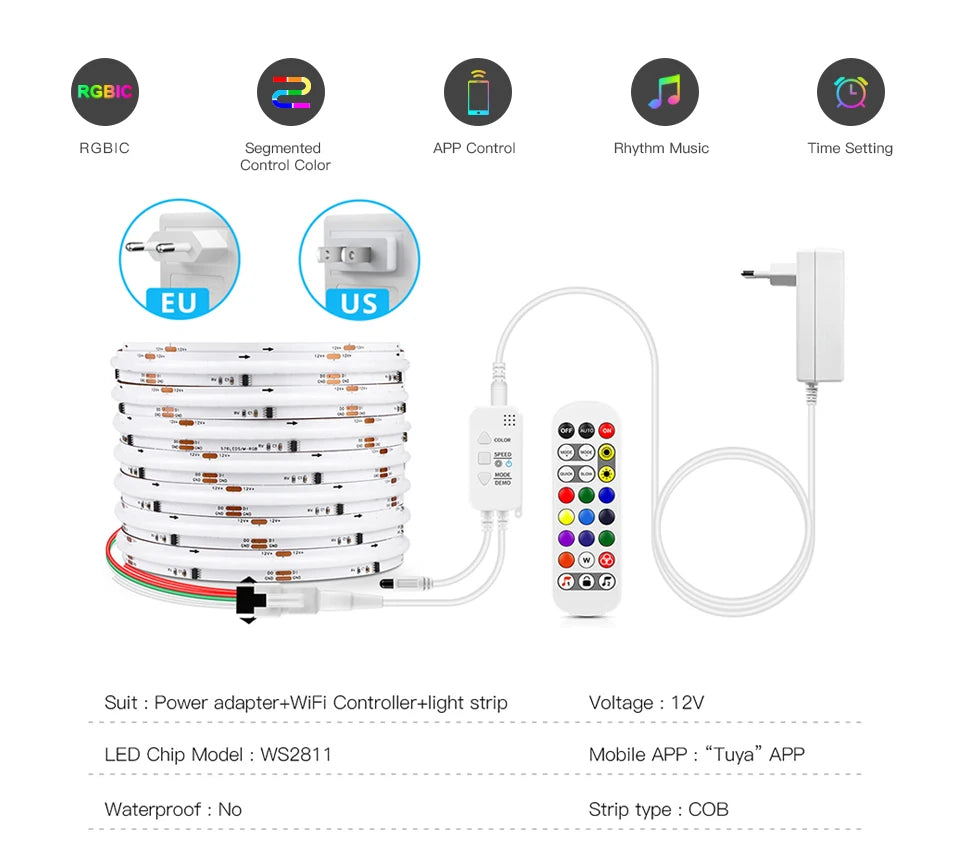 RGBIC LED Strip (App + Music Sync)