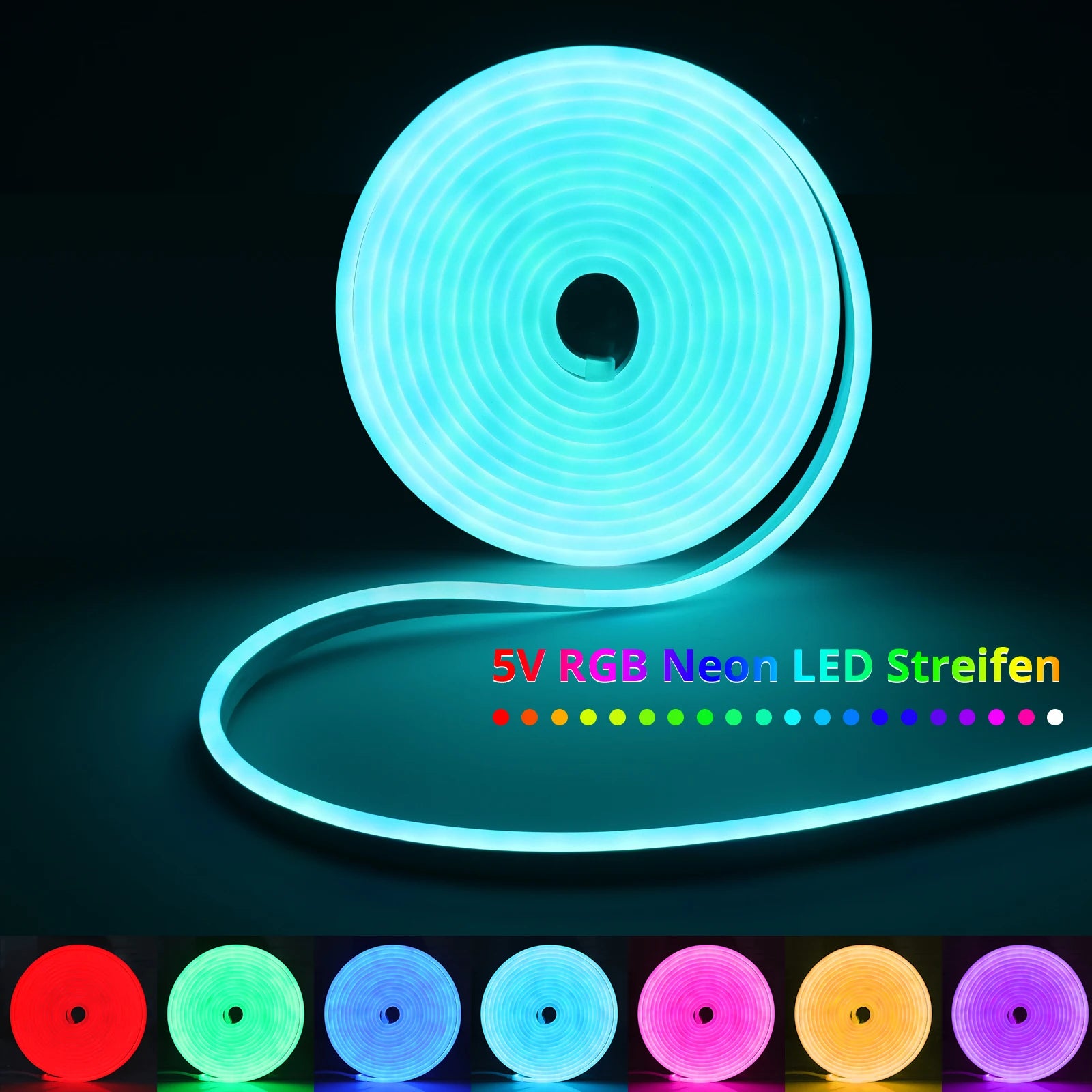 ✨ Smart RGB LED Strip Light – App Control + Music Sync (1–5m)