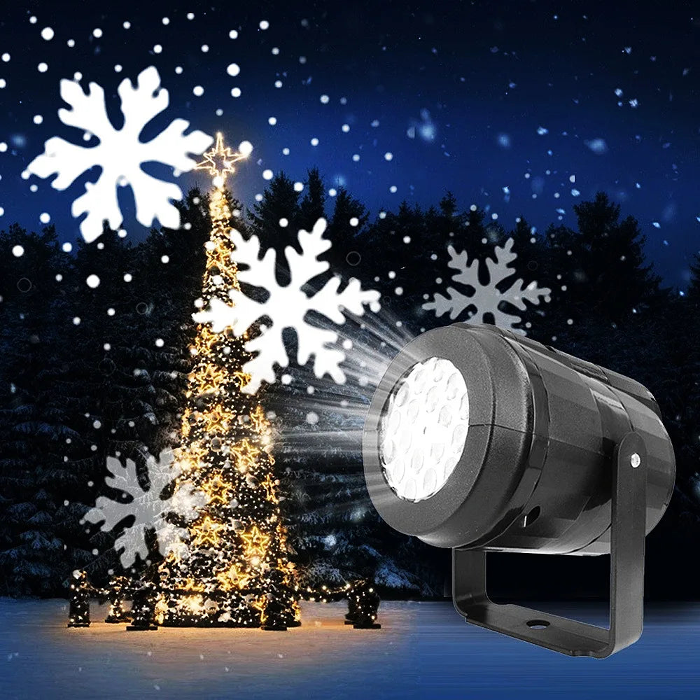 2025 LED Snowflake Projector – Outdoor/Indoor Christmas Light • Snowfall Spotlight