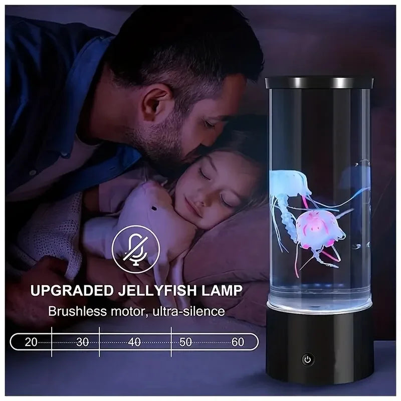 Jellyfish LED Lamp – Color-Changing Mood Light • Remote Control Aquarium Effect