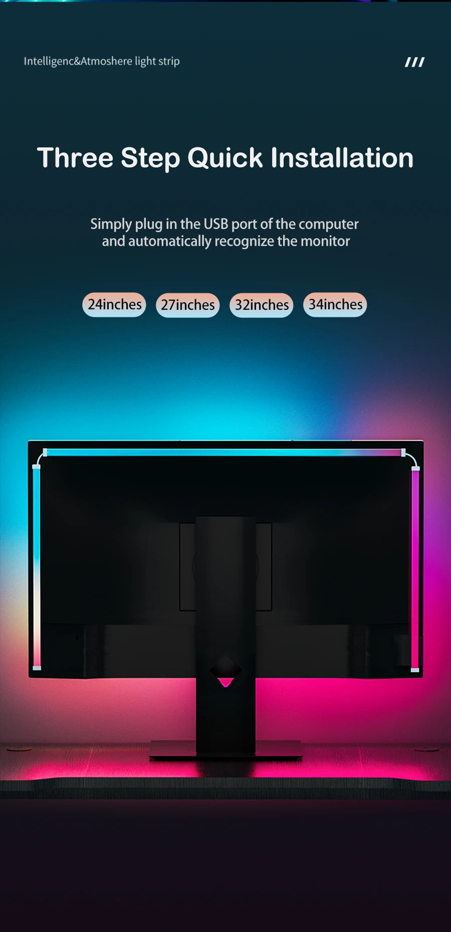 RGB Monitor Backlight (24–34″)