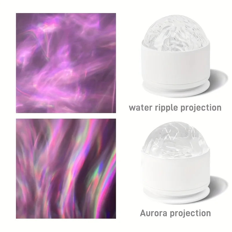 Northern Aurora Projector – Water Ripple • RGB Atmosphere Lamp • Remote Control