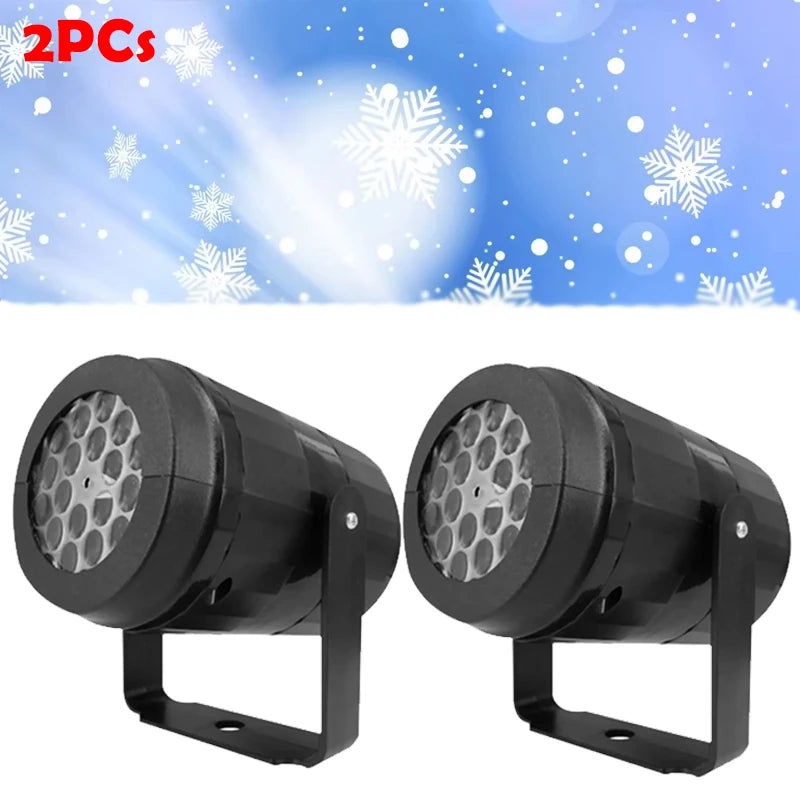 2025 LED Snowflake Projector – Outdoor/Indoor Christmas Light • Snowfall Spotlight